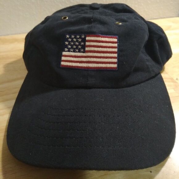 Liz Claiborne Other - Vintage Liz Claiborne USA Flag Strap Back Hat